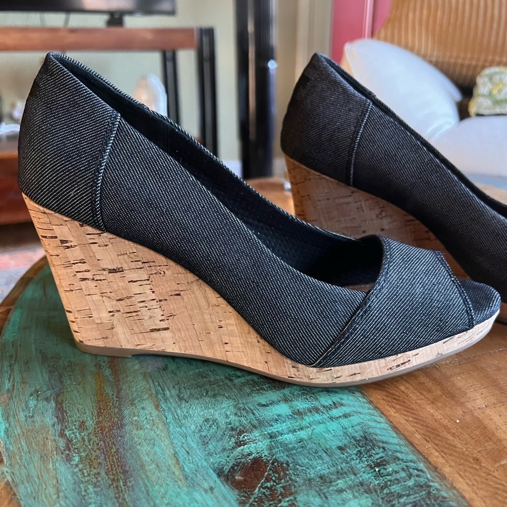 👠 Toms Denim Wedges | Sz 8.5